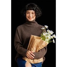 Thickened high neck 100 cashmere sweater