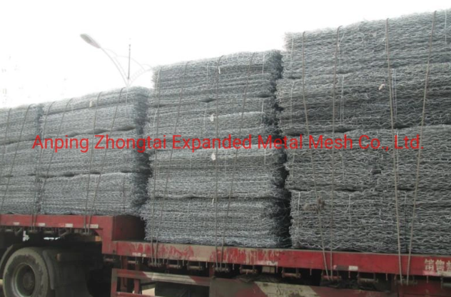  Hexagonal Woven Wire Mesh Galvanized or PVC Coated Gabion Box