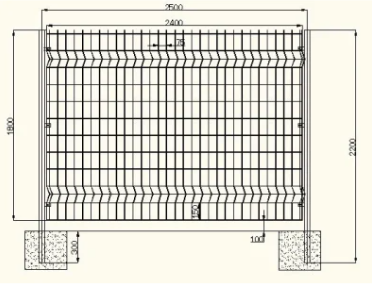 Galvanized 3D V Bend Weld Rigid Wire Mesh Panel Fence 