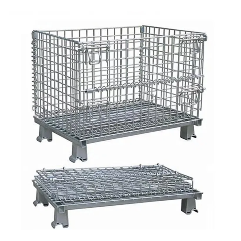 Heavy Foldable Wire Mesh Metal Warehouse Lockable Storage Cages