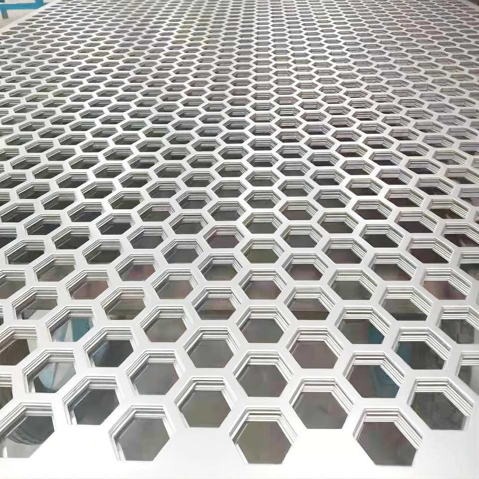 Perforated Metal Sheet Powder Coated Diamond Hole Shape