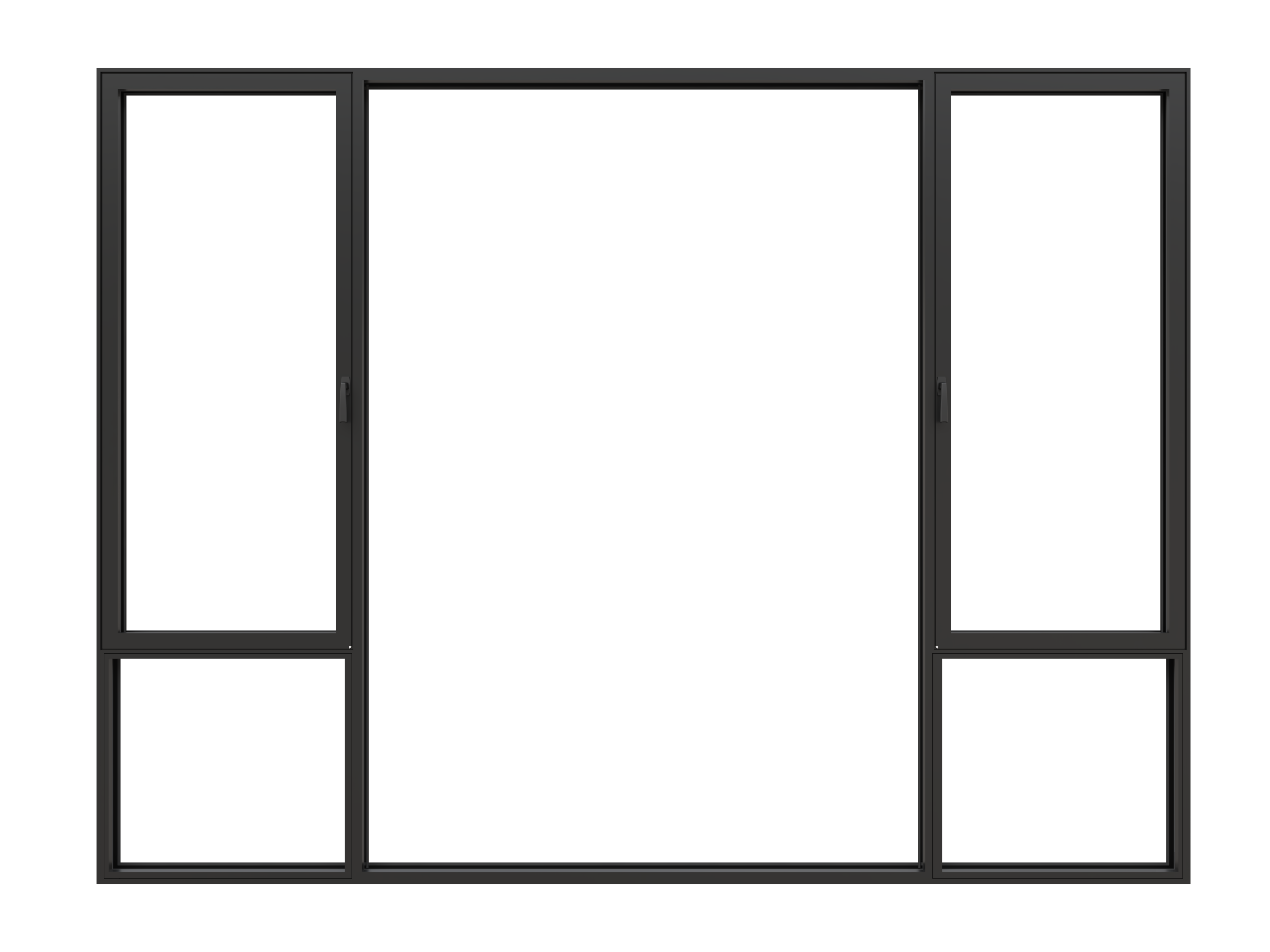 ALUMINUM  ULTRA NARROW SERIES INNER OPENING INNER HUNG SYSTEM WINDOW H85