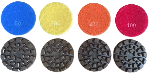 silver series 4 inch dry polishing pads for concrete floor