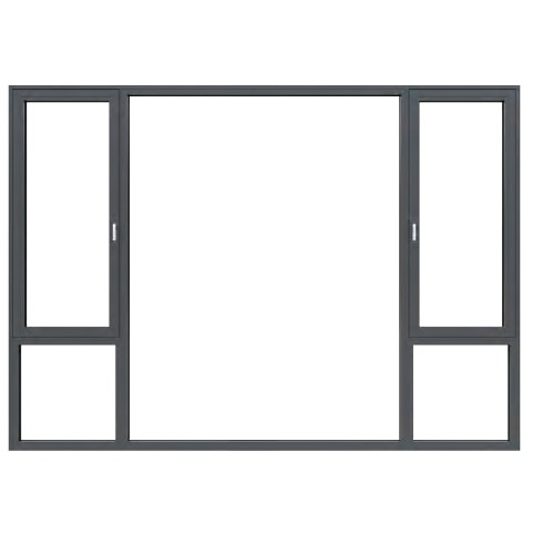 ALUMINUM FRAME &SASH FLUSH SYSTEM WINDOW CASEMENT WINDOW F85