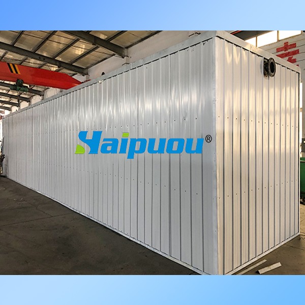 Mobile containerized integrated sewage treatment equipment