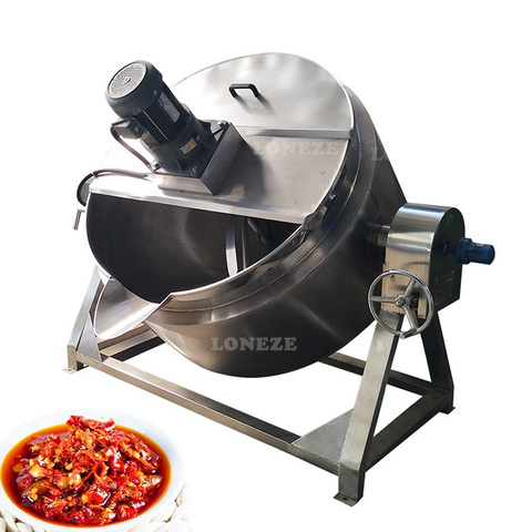 Tilting Double Layer Planetary Gas Cooking Jacketed Kettle with Agitator