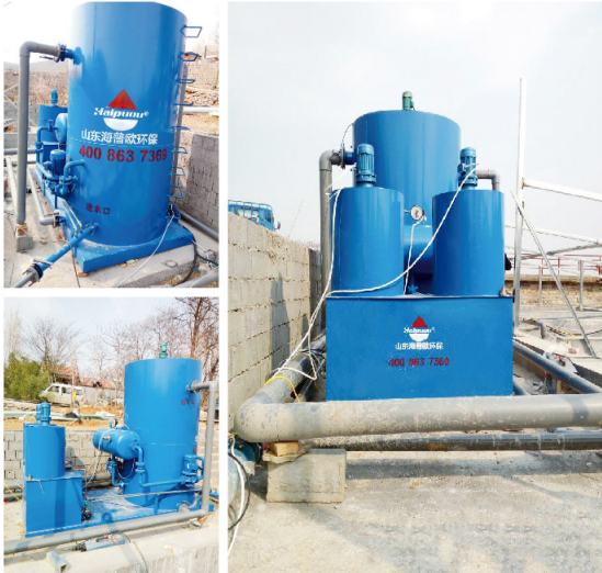 Vertical flow dissolved air flotation machine