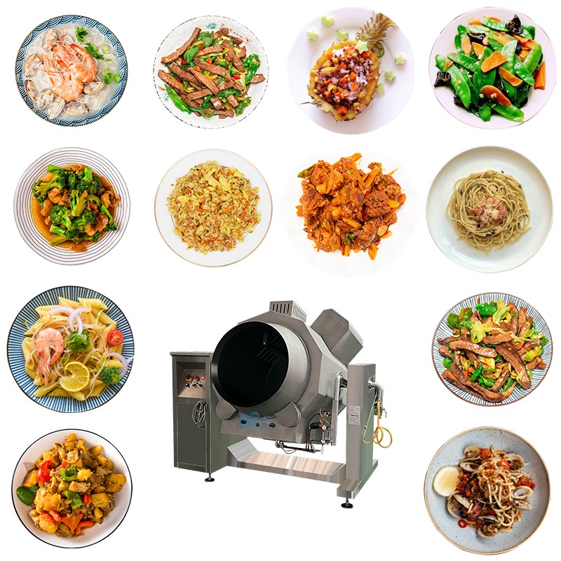 Automatic Restaurant Kitchen Automatic Stir Fry Cooking Robot Machine