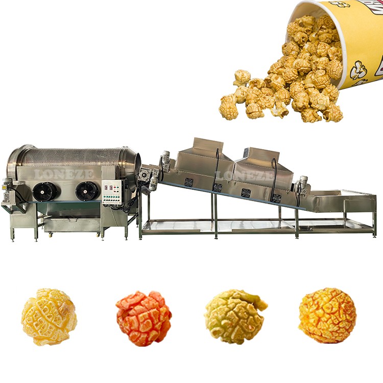 CE Approved Chocolate Caramel Popcorn Production Line