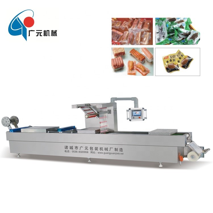 Sausage meat fish vacuum thermoforming packaging machine