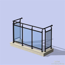Powder Coated Aluminum Fence Balcony Railing Balustrade handrail