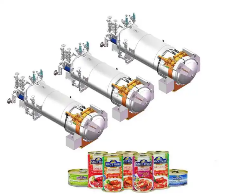 Automat cans loader unloader processing line for autoclave