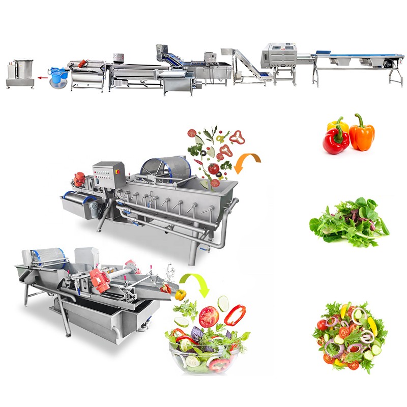 LONKIA Automatic Vegetable Salad Cutting Washing Drying Production