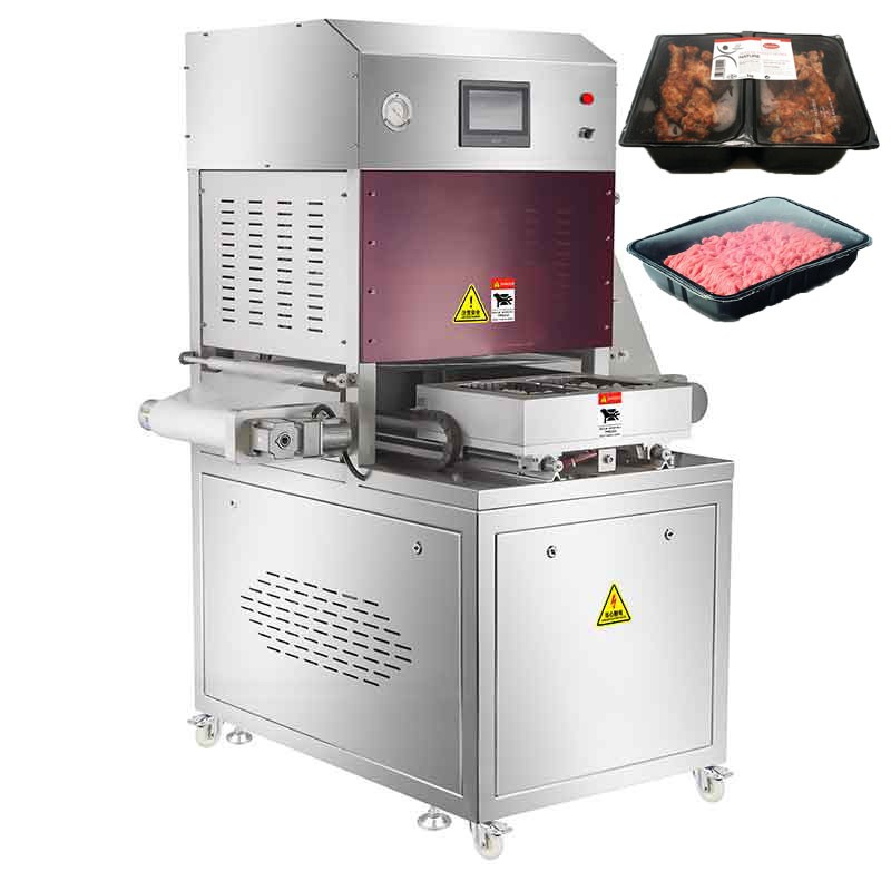 nitrogen vacuum food tray sealer packing machine 