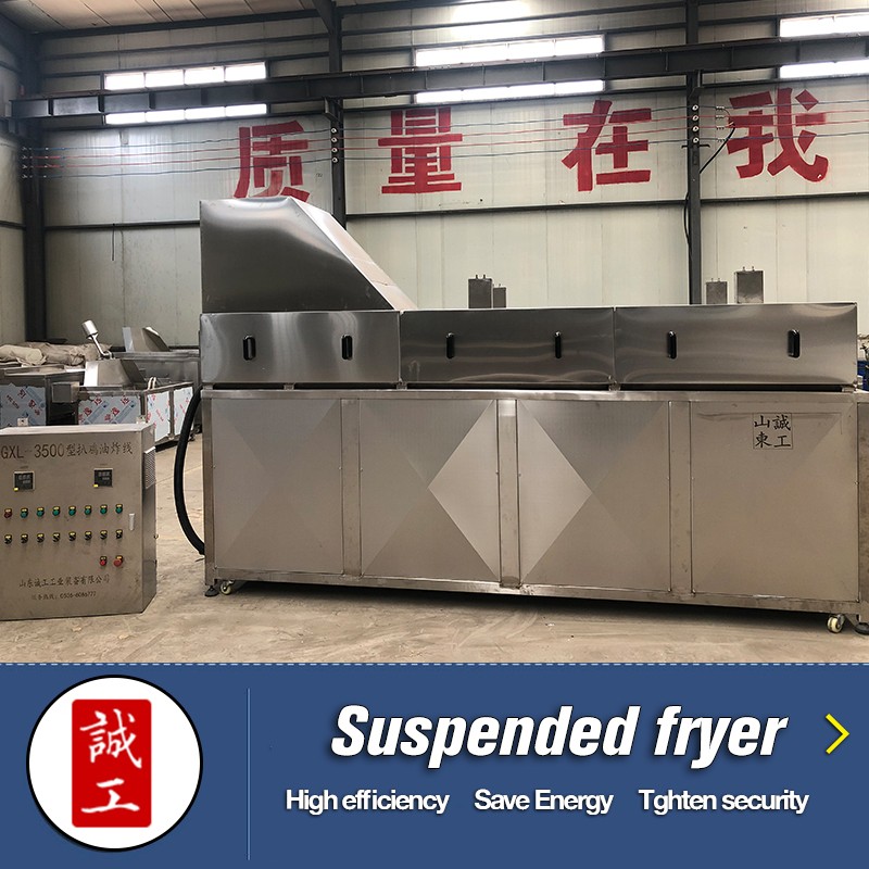 Fully automatic suspended fryer equipment for roasted chicken