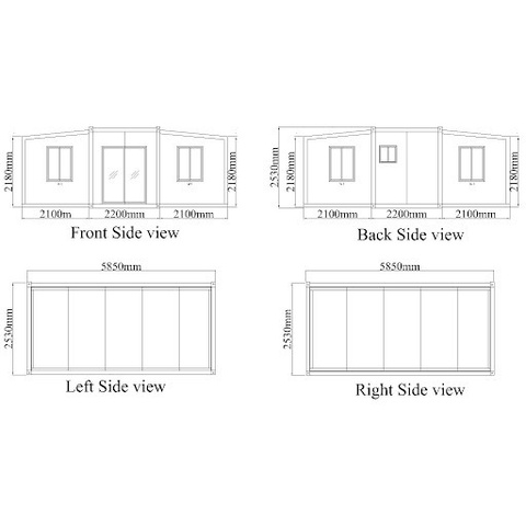 Factory Customized Modular Expandable Container House With Bedroom