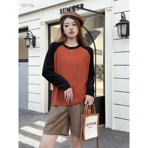 Women's soft cotton velvet matching long sleeve 7073