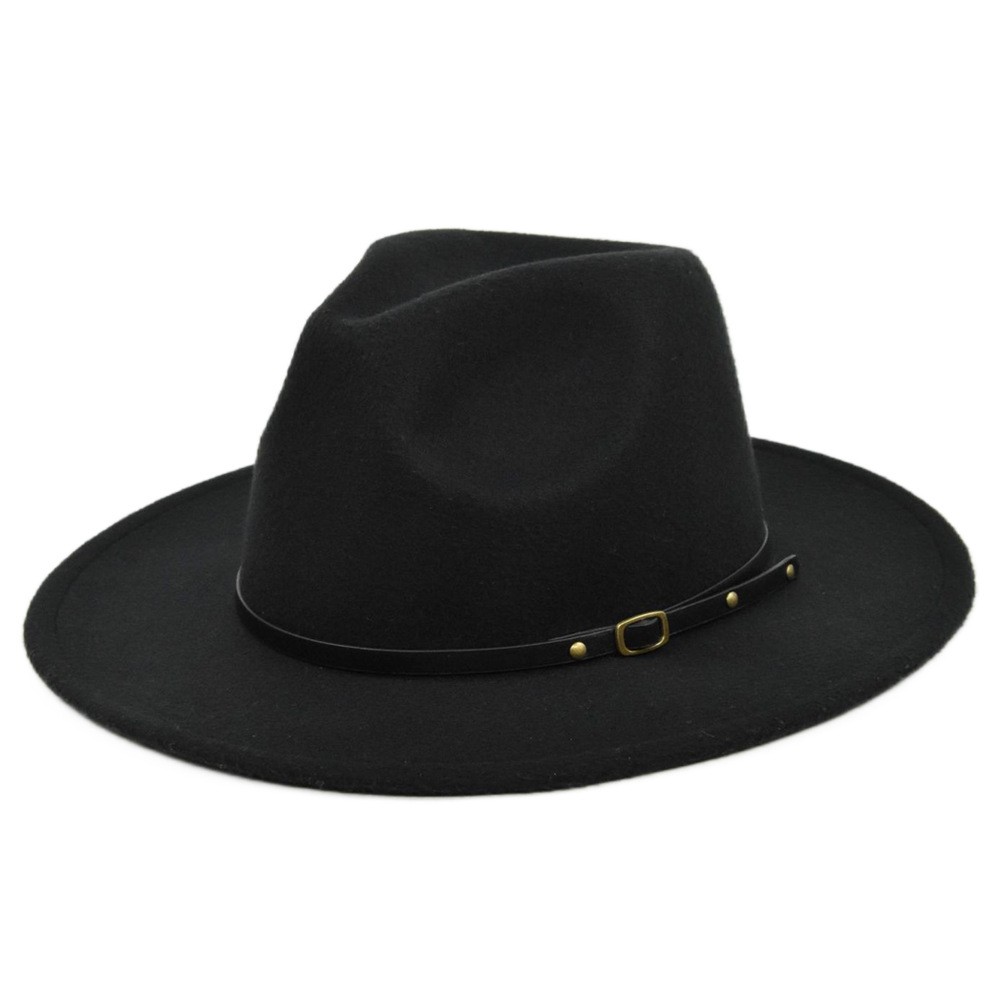 custom panama felt fedora hats wholesale wide brim black fedora hats