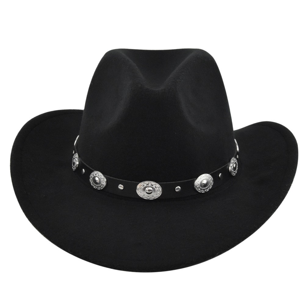 Wholesale Classic Cowboy Hat Vintage Jazz Hat Ethnic Felt Hat Fedora Hat