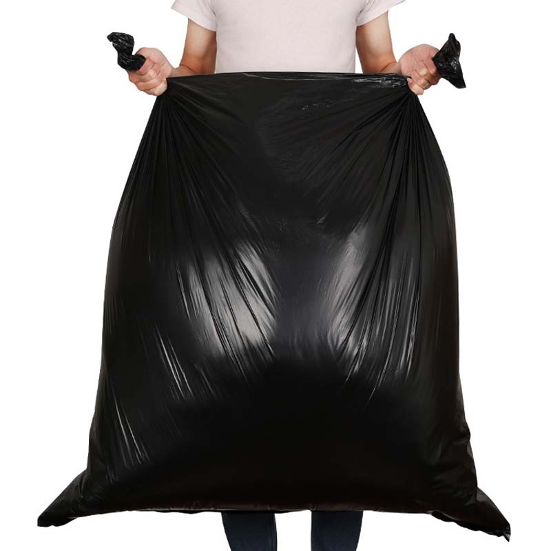 Custom big small size flat top plastic pe bin liner garbage trash bag