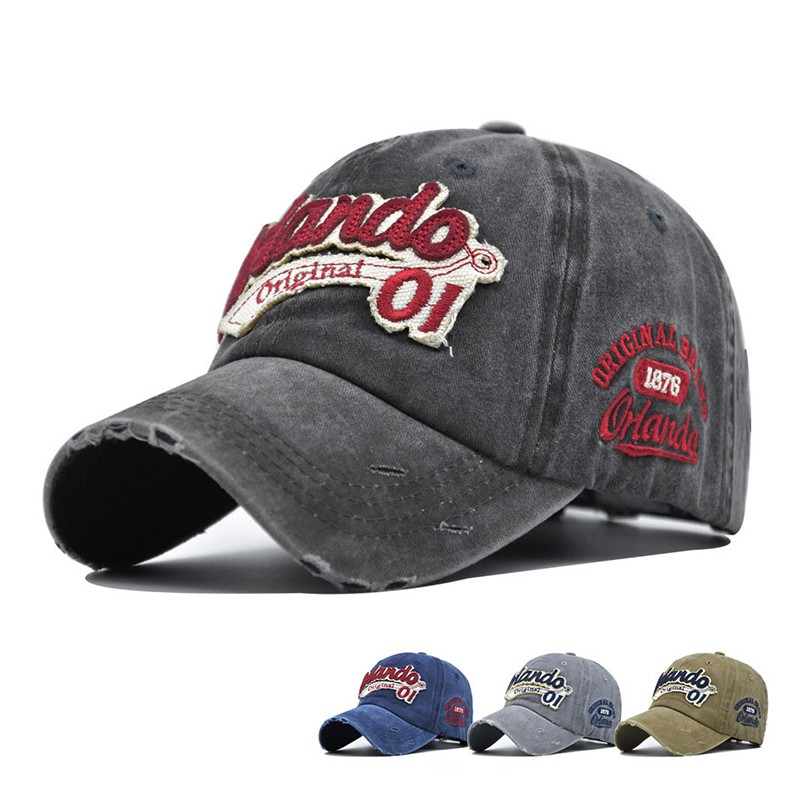 Wholesale Customized Embroidery Logo Washed Cotton Baseball Cap 