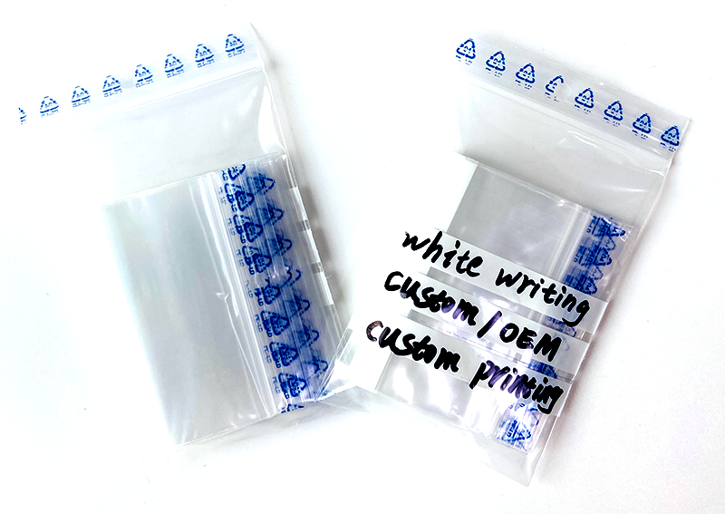 Disposable freezer plastic pe Zipper zip lock bag with white Printing