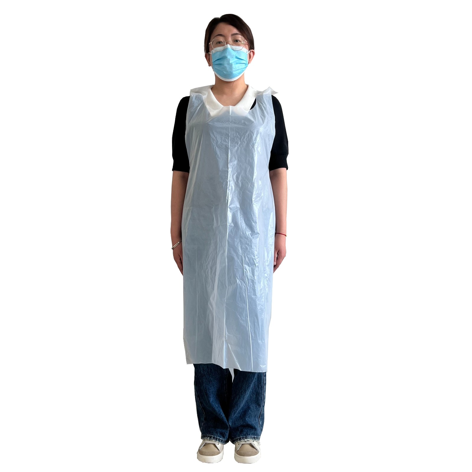 Disposable Ldpe hdpe apron supplier , food contact pe apron 