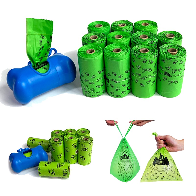 Custom logo biodegradable compostable pet dog poo poop waste bag