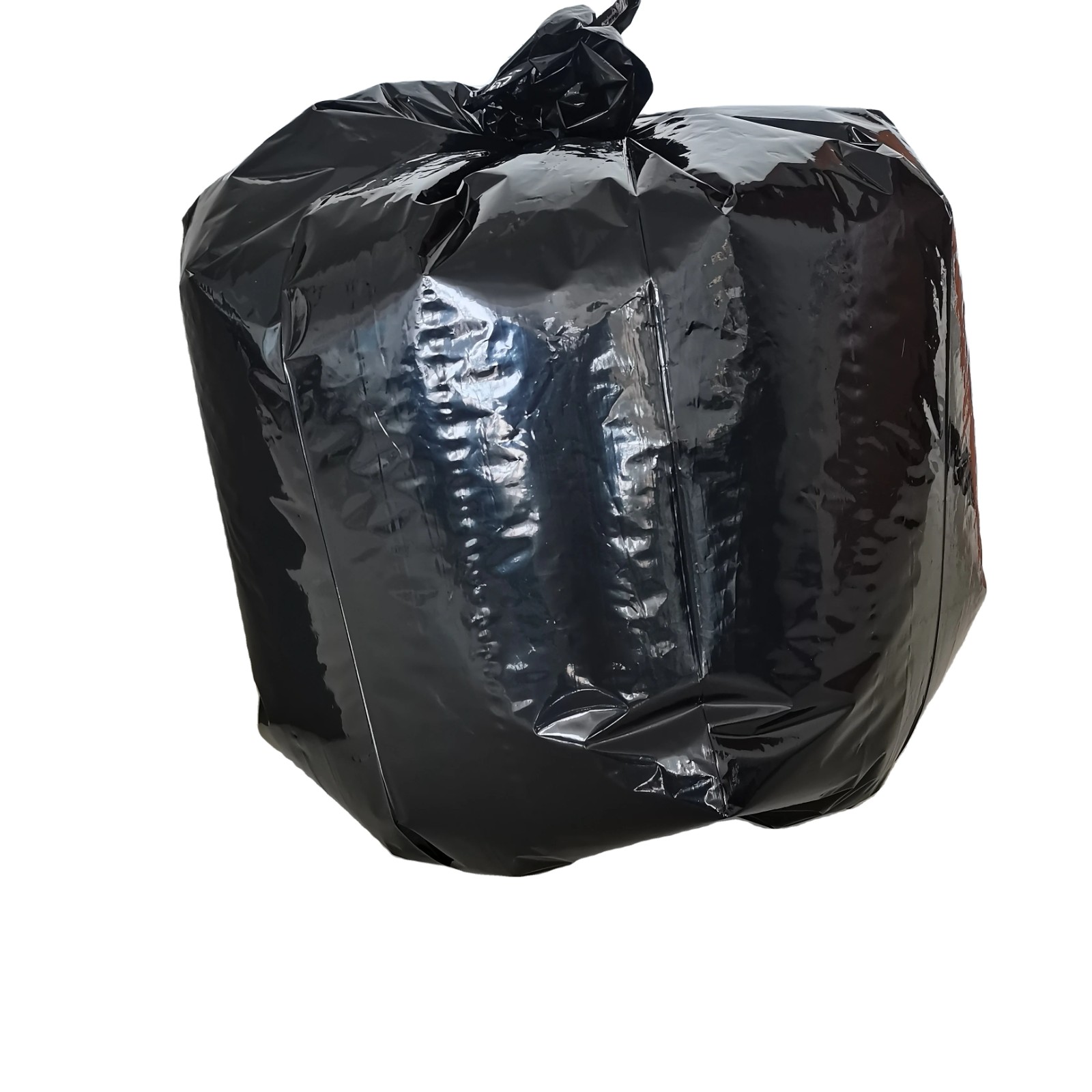 Flat roll package black disposable HDPE eco  trash garbage bag