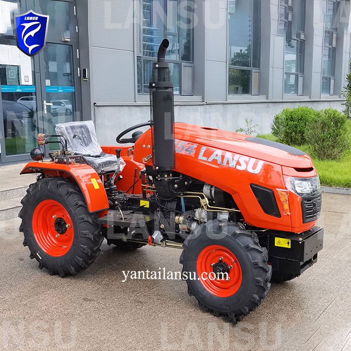 LANSU narrow tractor 4 wheel drive for garden greenhouse tractor