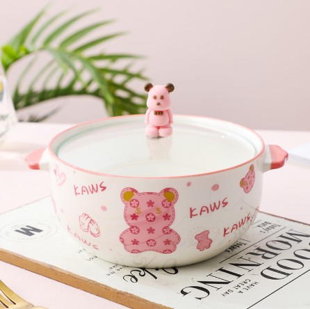 wholesale children ceramic tableware with plate bowl fork chopstick