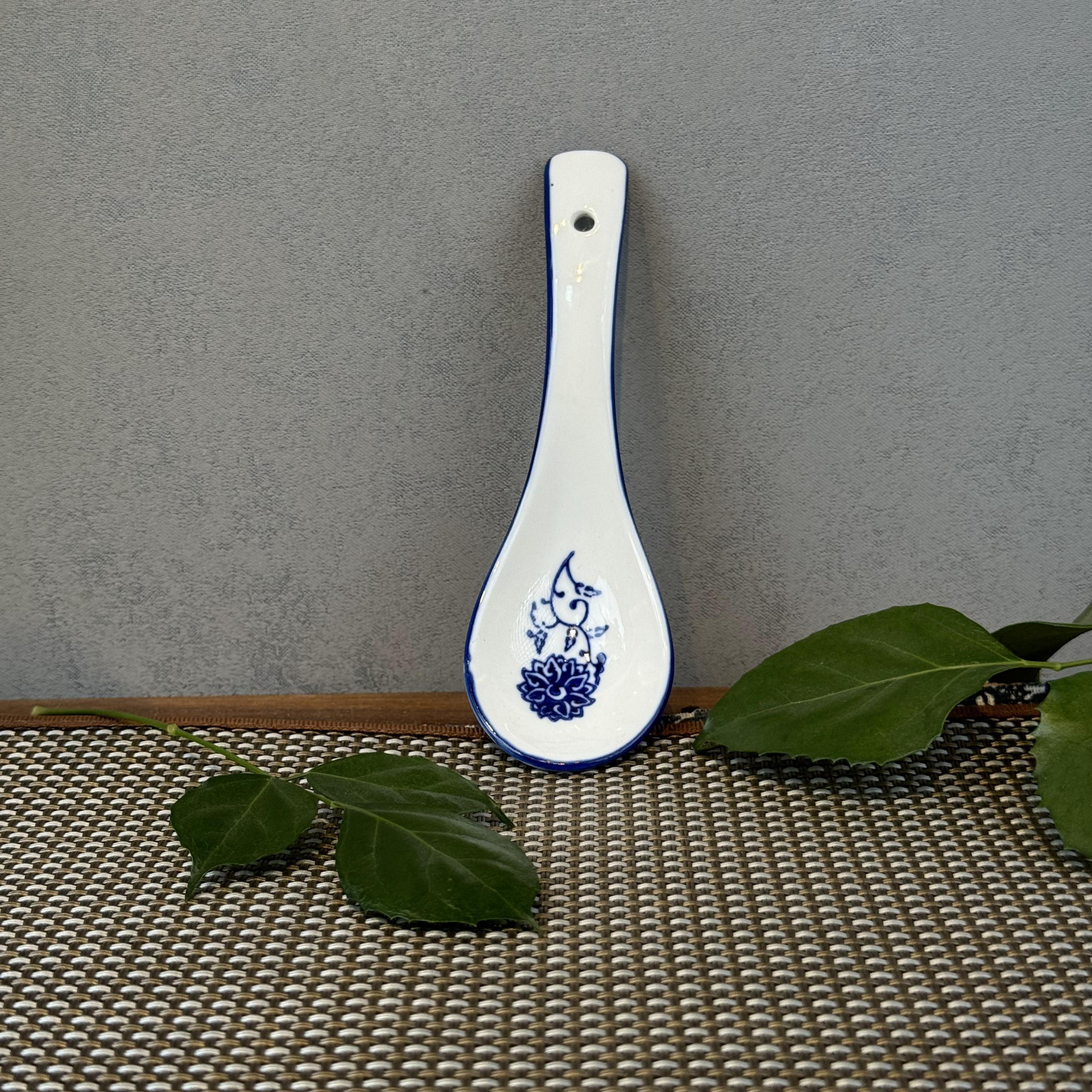 blue and white porcelain spoons