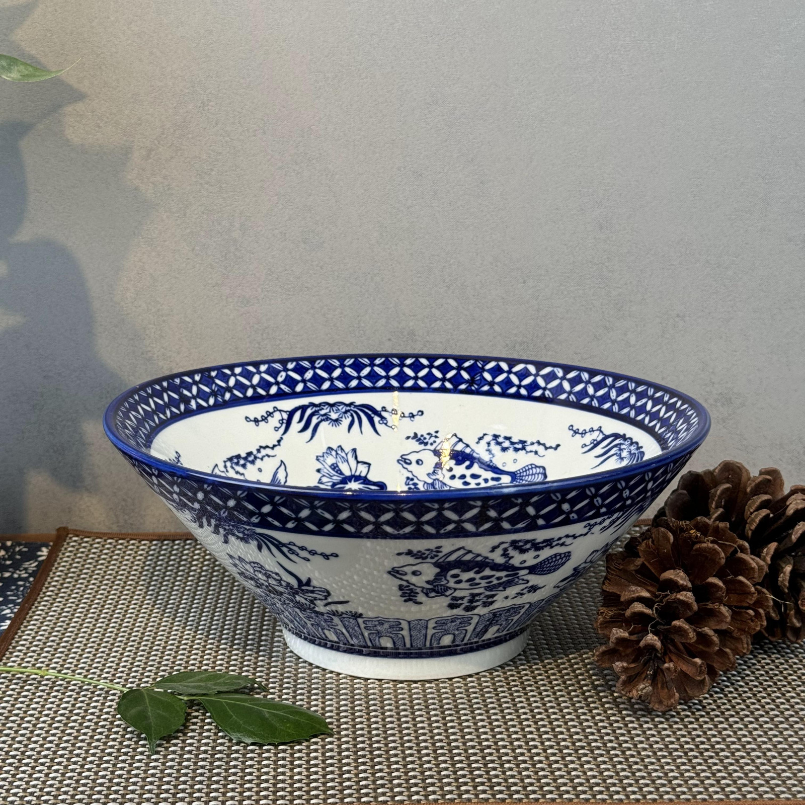 blue and white porcelain hat bowls 9 inches