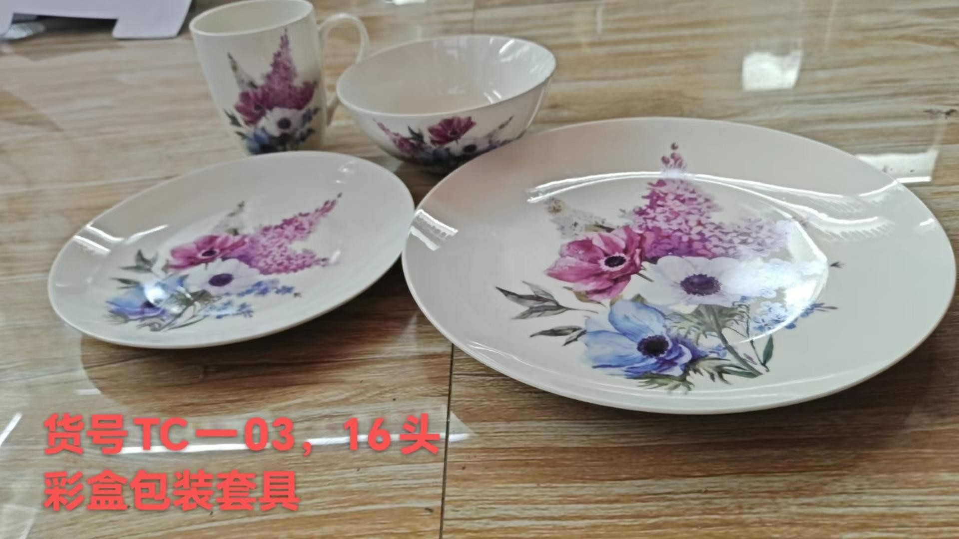 16pcs porcelain dinner set with decal