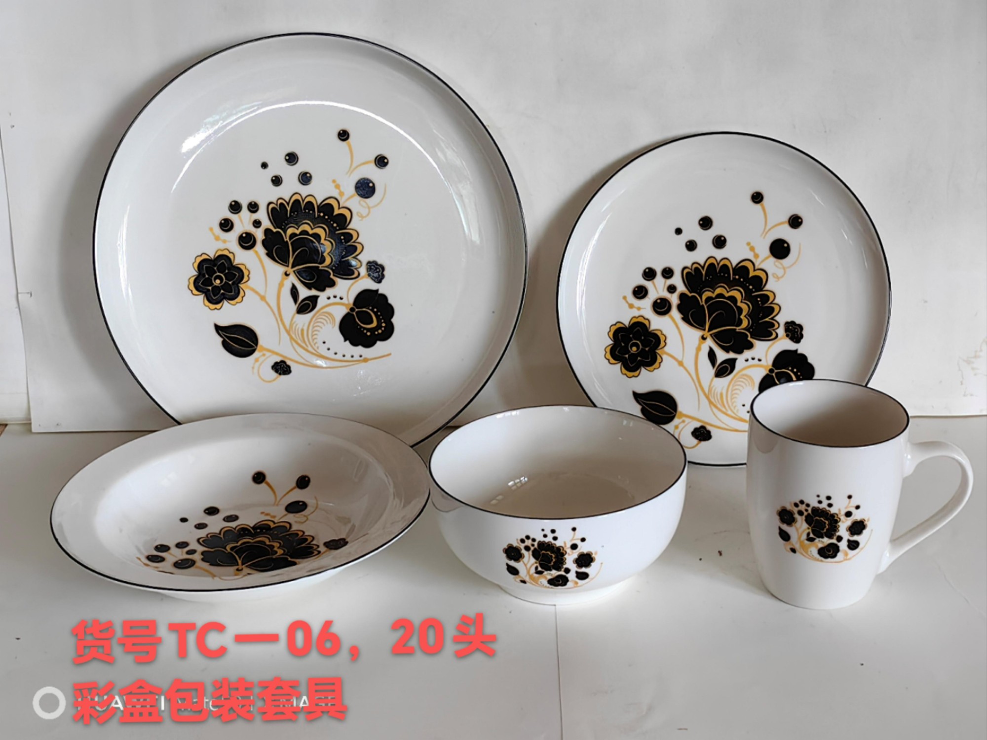 20pcs porcelain dinner set with decal