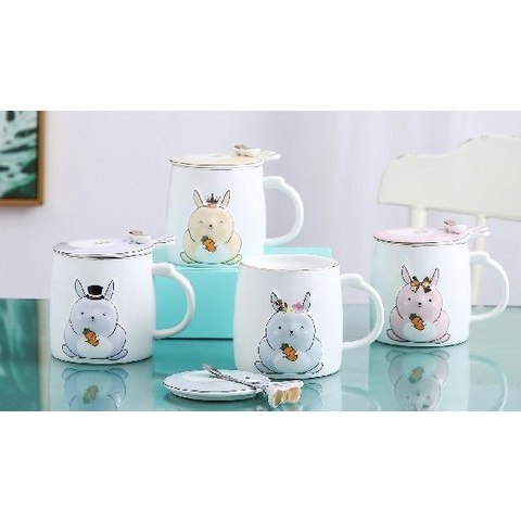 wholesale ceramic mug cup cute pattern design with cheap price