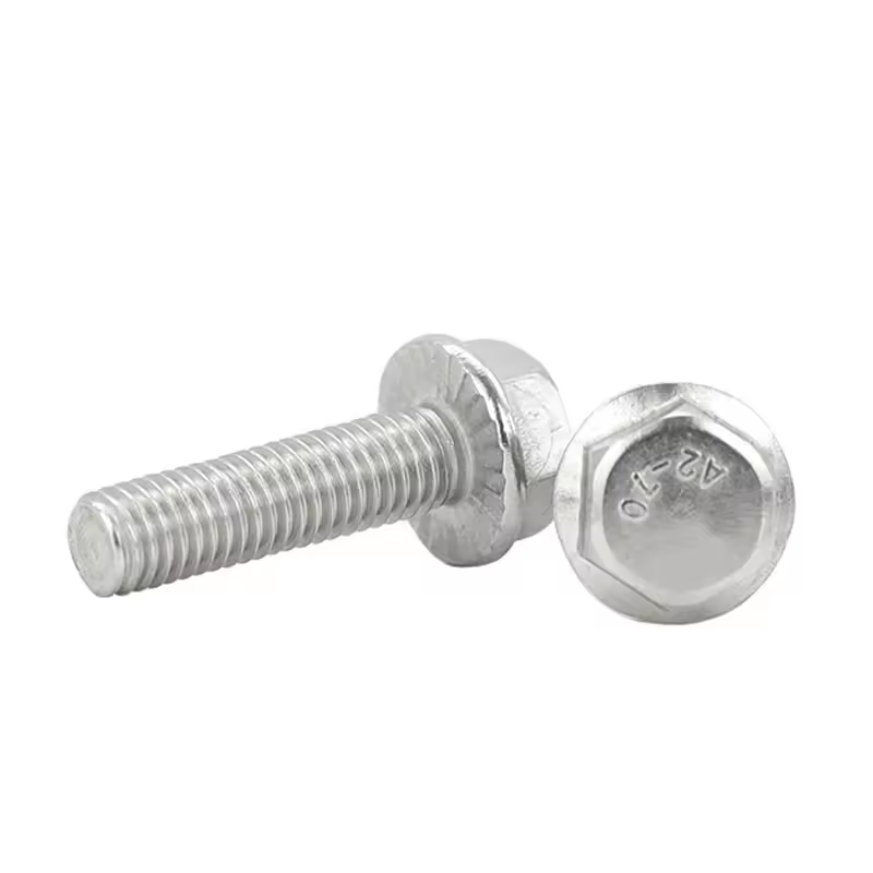 DIN6921 Hex Flange Bolts Zinc Plated Steel High Tensile Strength 