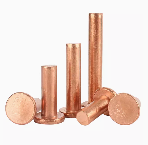  copper flat head solid rivets