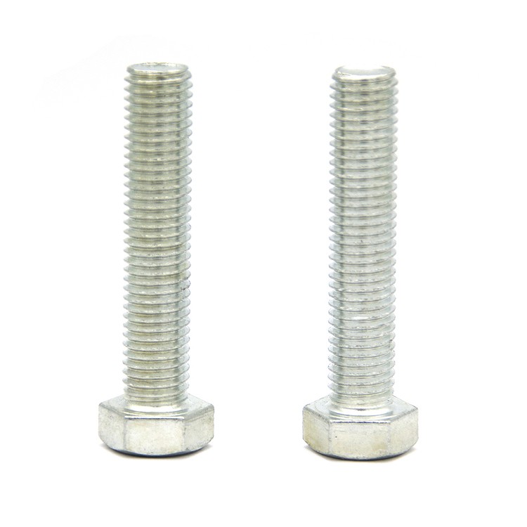 Factory Stock High Quality Durable DIN933 Grade6.8 ZINC PLATED Hex Bolts