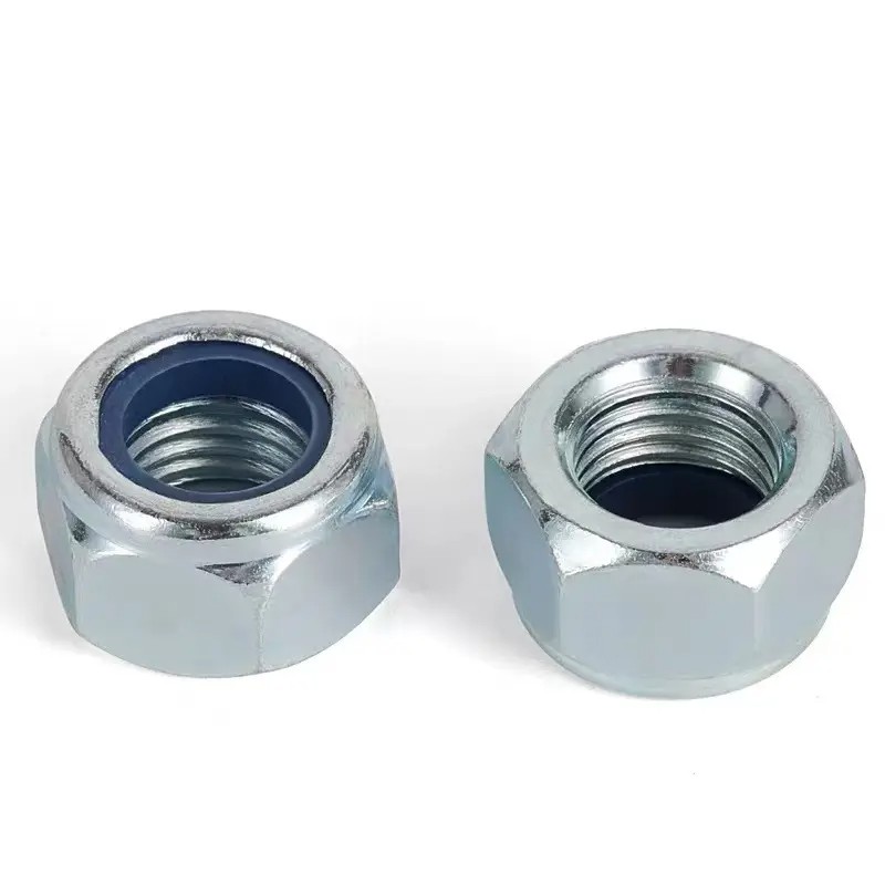 high quality Nylock nut carbon steel galvanized ANSI 