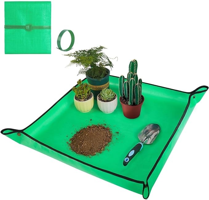 Waterproof pot tray for houseplant transplantation