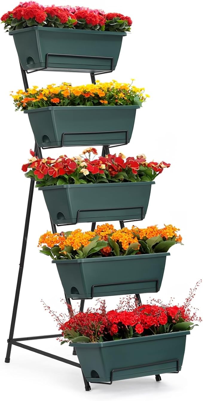 Vertical elevated garden bed 5-layer herb garden pot