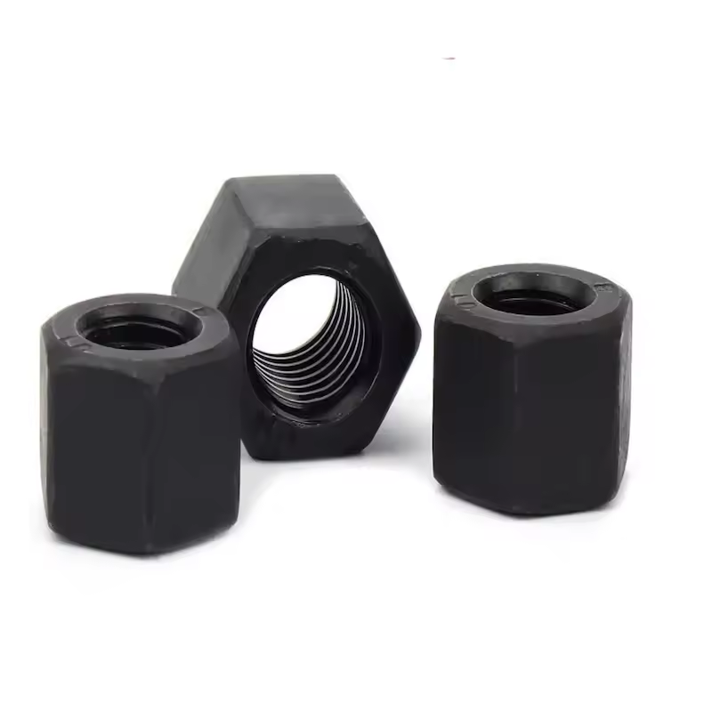 Hex nut GB55 Hex thick nut Blackened China Carbon steel Custom size