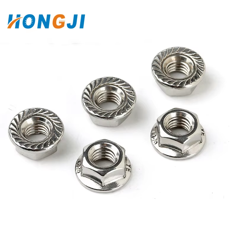 Stainless Steel DIN 6923 Hex Flange Head Nut Different Size