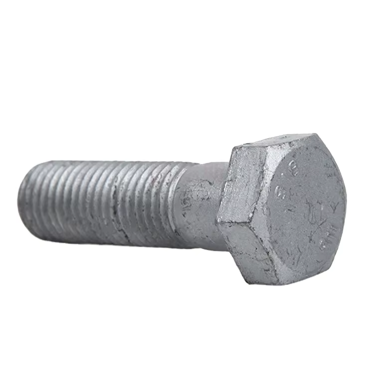 HDG hot dip galvanized 35K material high tension Grade8,8 hex bolt