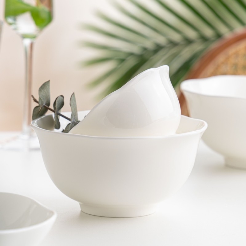 eramic bowl household white eating bowl