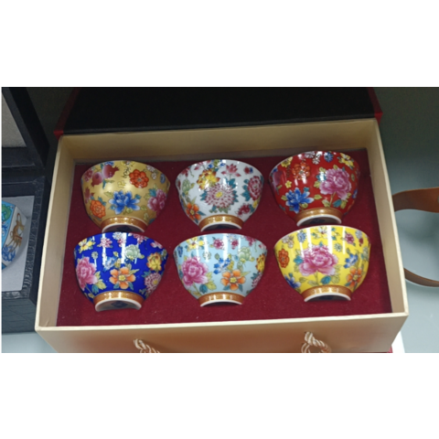 Ceramic pattern tea cup set style one
