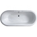 Double Slipper Cast Iron Pedestal Bathtub 71/67 Inch