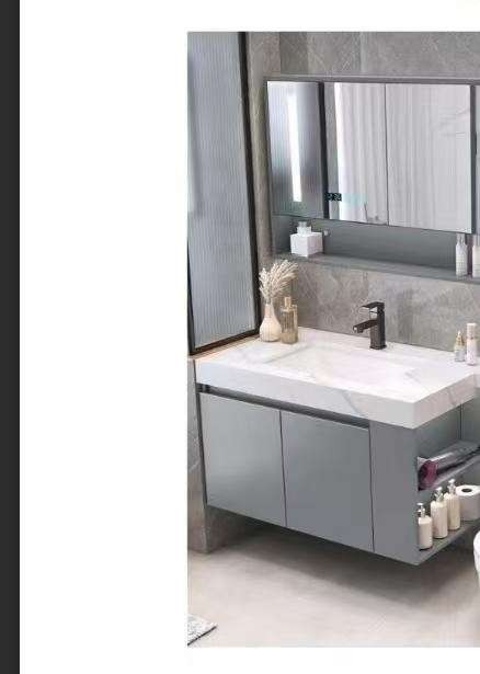 Artificial stone integrated bathroom basin2