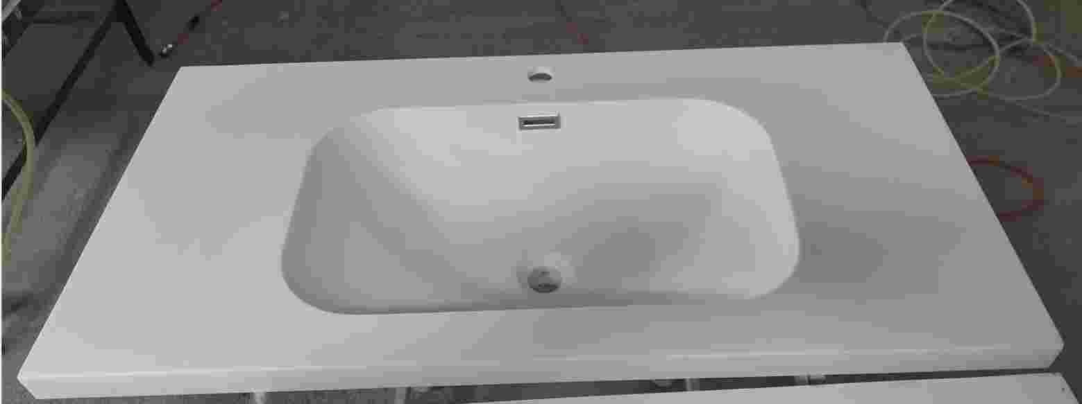 Artificial stone integrated bathroom basin03